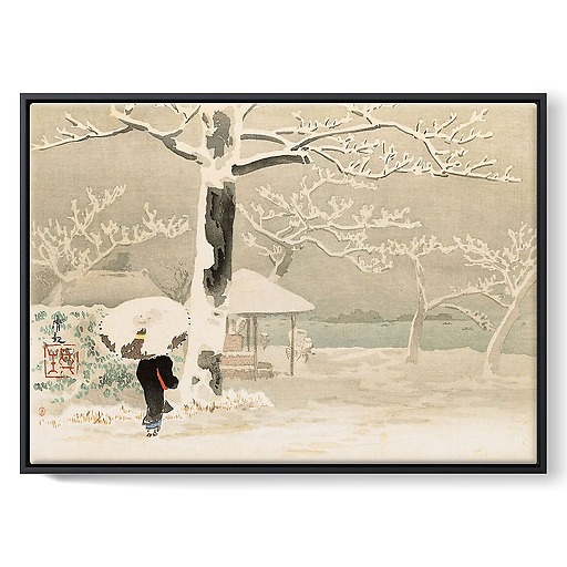 Femme de dos dans un paysage de neige, 1847-1915 (framed canvas)