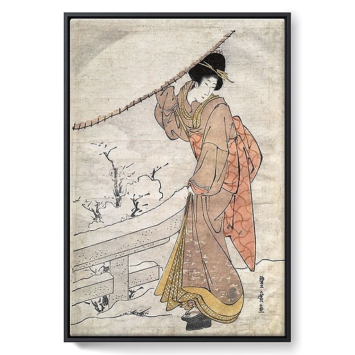 Femme au parapluie dans la neige, 1773-1828 (toiles encadrées)