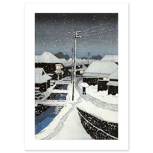 Soir de neige à Terajima, 1883-1957 (affiches d'art)