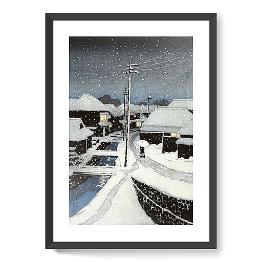 Soir de neige à Terajima, 1883-1957 (affiches d'art encadrées)