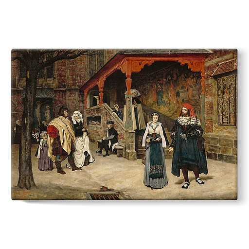 Rencontre de Faust et Marguerite, 1860 (stretched canvas)