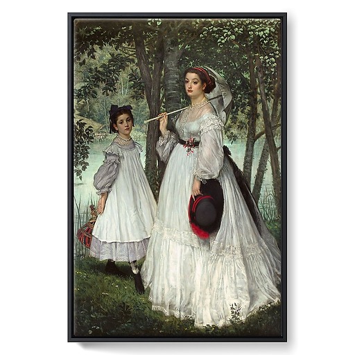 Les Deux Soeurs ; portrait, dit aussi Les Deux Soeurs, 1863 (framed canvas)
