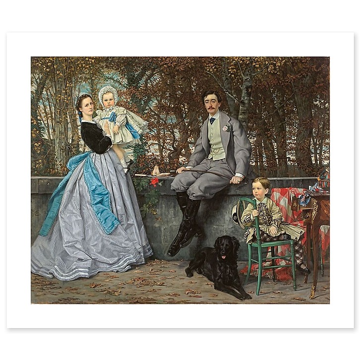 Portrait de la famille du marquis de M., dit aussi Le Marquis et la marquise de Miramon et leurs enfants (détail), 1865 (toiles sans cadre)