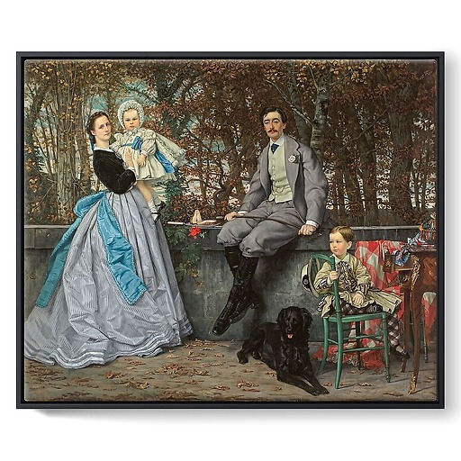 Portrait de la famille du marquis de M., dit aussi Le Marquis et la marquise de Miramon et leurs enfants (détail), 1865 (framed canvas)