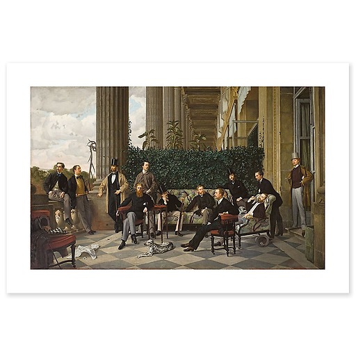 Le Cercle de la rue Royale (détail), 1866 (toiles sans cadre)