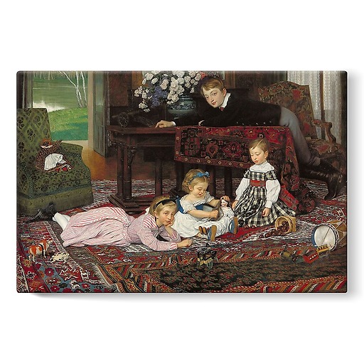 Portrait des quatre enfants d'Émile Gaillard, 1868 (stretched canvas)