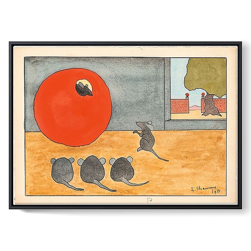 Fables de La Fontaine, « Le rat qui s'est retiré du monde », 1921 (framed canvas)