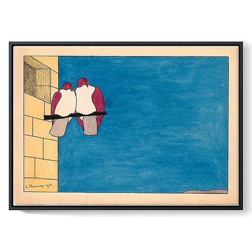 Les Deux Pigeons, 1921 (framed canvas)