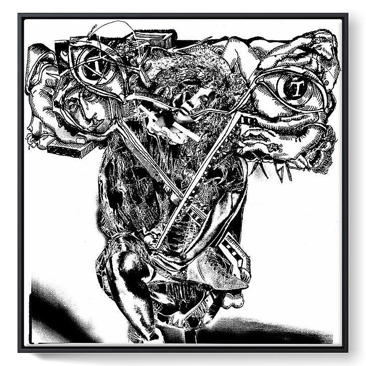 The New Alphabet — T (framed canvas)