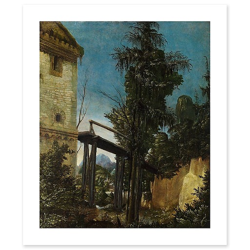 Paysage au pont (détail) (affiches d'art)