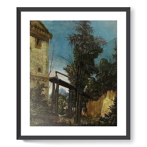 Paysage au pont (détail) (framed art prints)