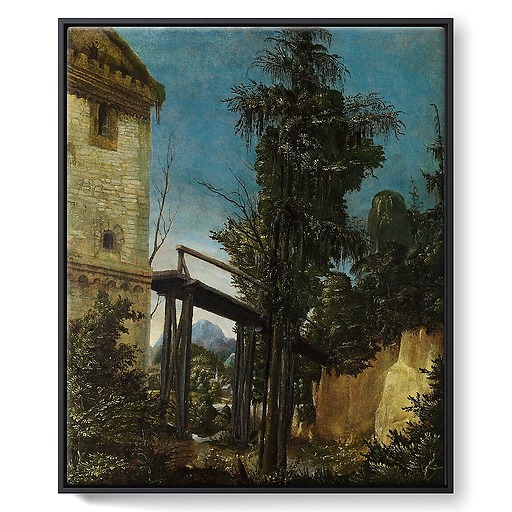Paysage au pont (détail) (framed canvas)