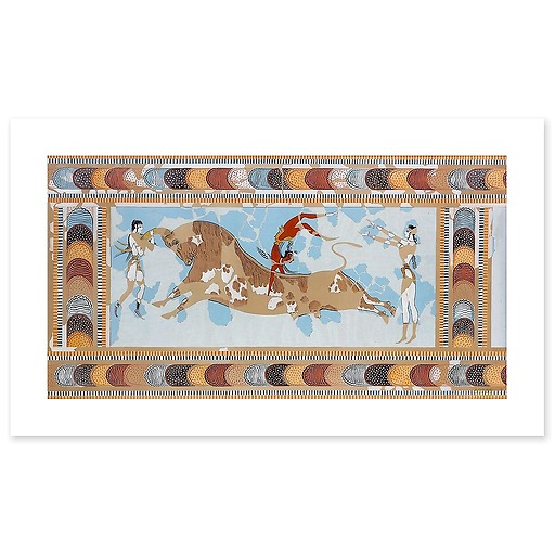 Reproduction de la fresque de l’Acrobate sur taureau Knossos (toiles sans cadre)