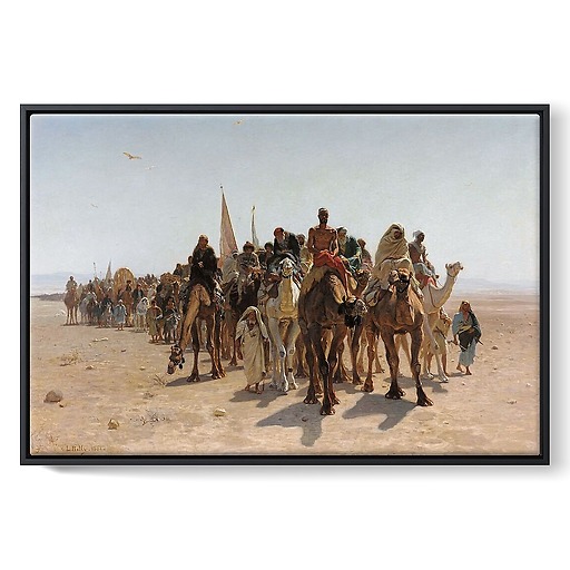 Pèlerins allant à La Mecque (framed canvas)
