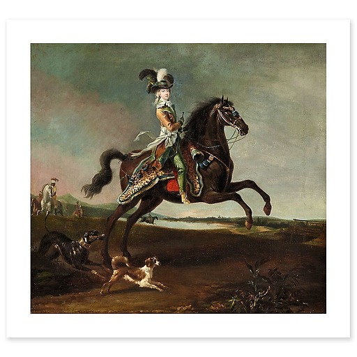 Marie-Antoinette à cheval (canvas without frame)