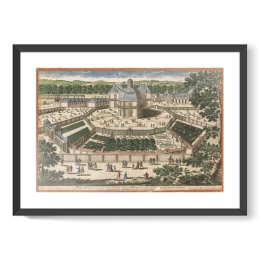 Vue et perspective du salon de la Ménagerie de Versailles (framed art prints)