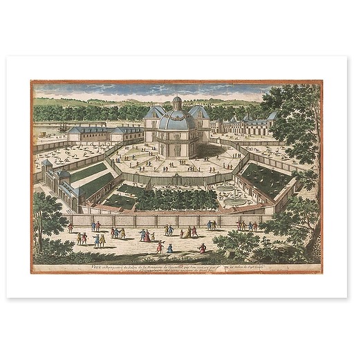 Vue et perspective du salon de la Ménagerie de Versailles (toiles sans cadre)