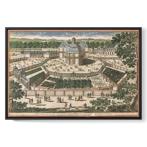 Vue et perspective du salon de la Ménagerie de Versailles (framed canvas)