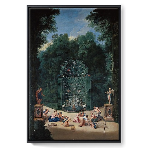 L’Entrée du Labyrinthe dans les jardins de Versailles (framed canvas)