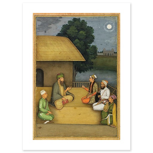 Visite d’un prince á l’ermitage d’un soufi (canvas without frame)