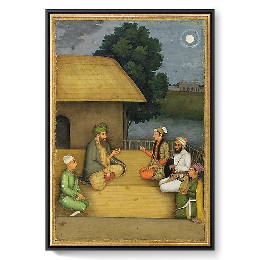 Visite d’un prince á l’ermitage d’un soufi (framed canvas)