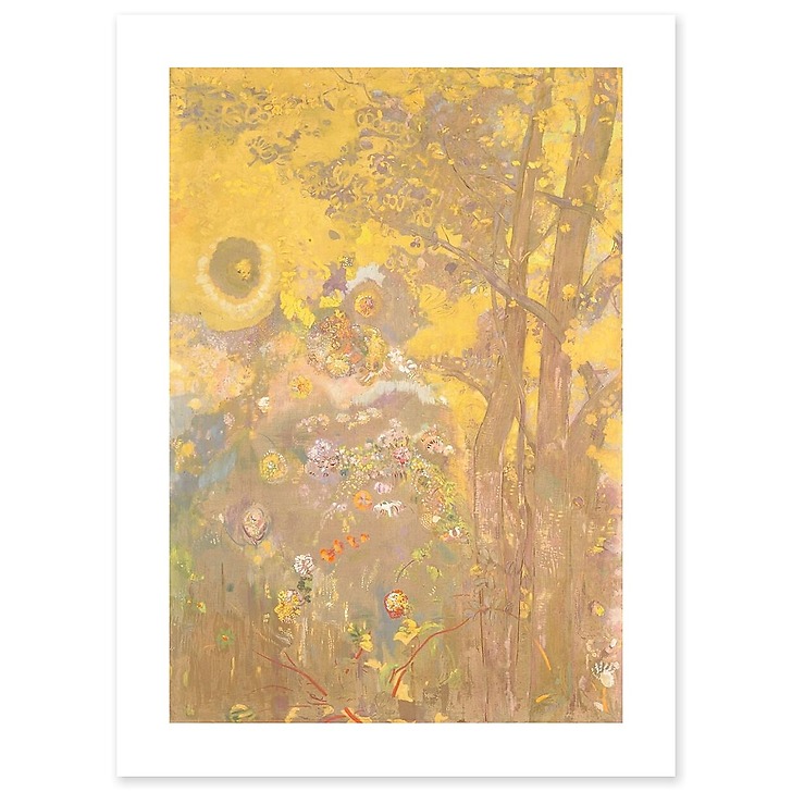 Arbre sur fond jaune (affiches d'art)