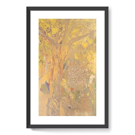 Arbre sur fond jaune (framed art prints)