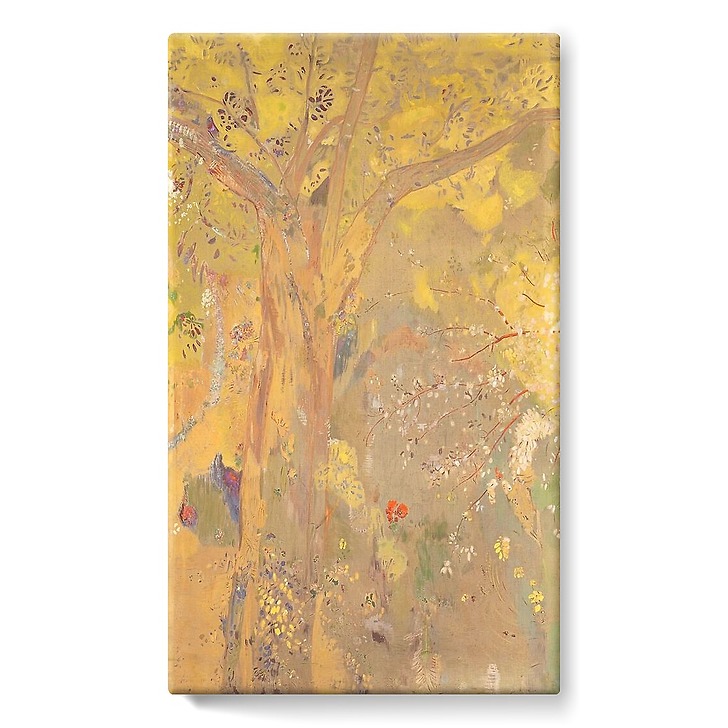 Arbre sur fond jaune (toiles sur châssis)