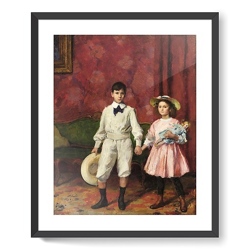 Deux enfants [Pierre et Valentine] (affiches d'art encadrées)