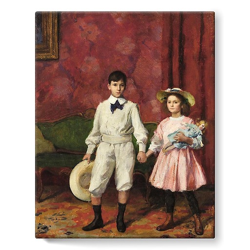 Deux enfants [Pierre et Valentine] (stretched canvas)