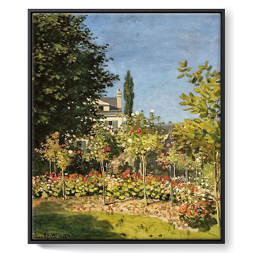 Jardin en fleurs, à Sainte-Adresse (framed canvas)