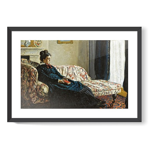 Intérieur ou Méditation. Mme Monet au canapé (affiches d'art encadrées)