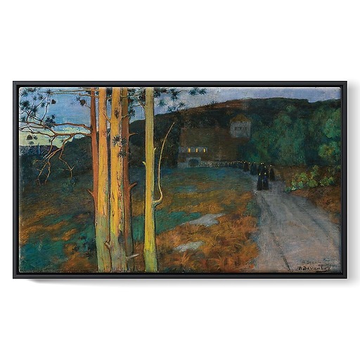 Procession au crépuscule (détail) (framed canvas)