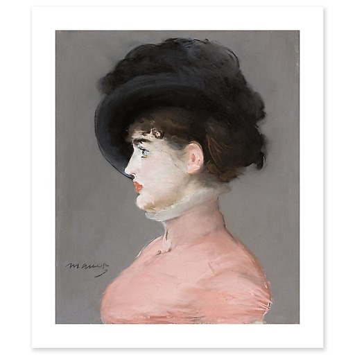 Portrait d’Irma Brunner, dit aussi La Femme au chapeau noir (détail) (affiches d'art)