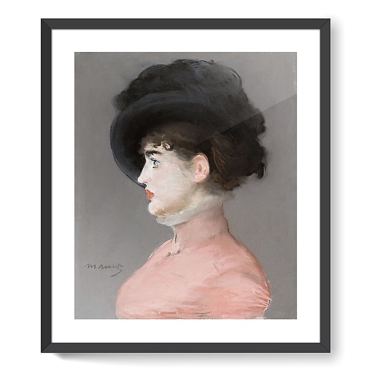 Portrait d’Irma Brunner, dit aussi La Femme au chapeau noir (détail) (framed art prints)