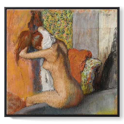 Après le bain, femme nue s’essuyant la nuque (détail) (toiles encadrées)