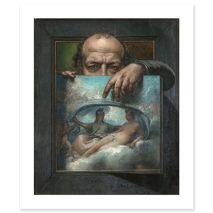 Autoportrait en trompe-l’oeil (détail) (affiches d'art)