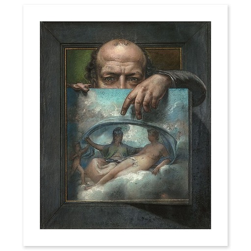 Autoportrait en trompe-l’oeil (détail) (canvas without frame)
