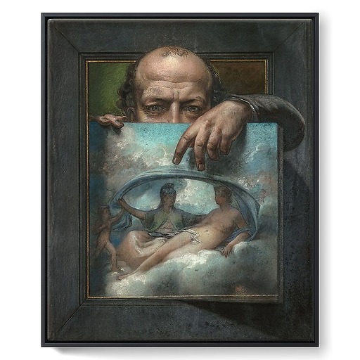 Autoportrait en trompe-l’oeil (détail) (framed canvas)