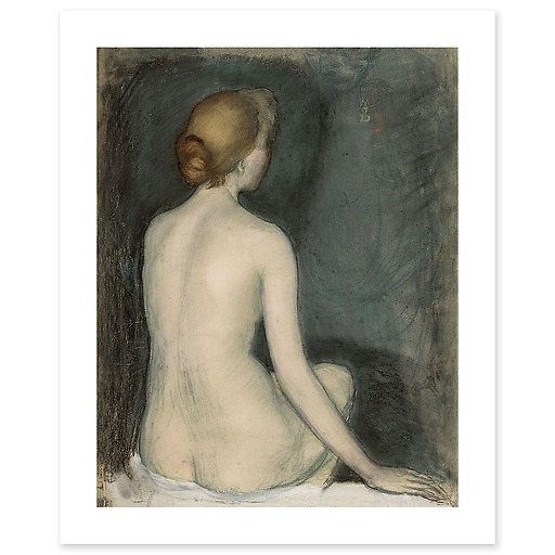 Nu, femme assise, de dos (détail) (art prints)