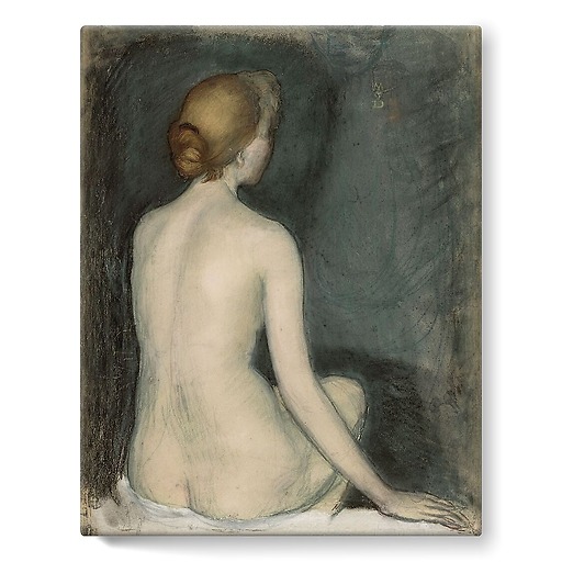 Nu, femme assise, de dos (détail) (stretched canvas)