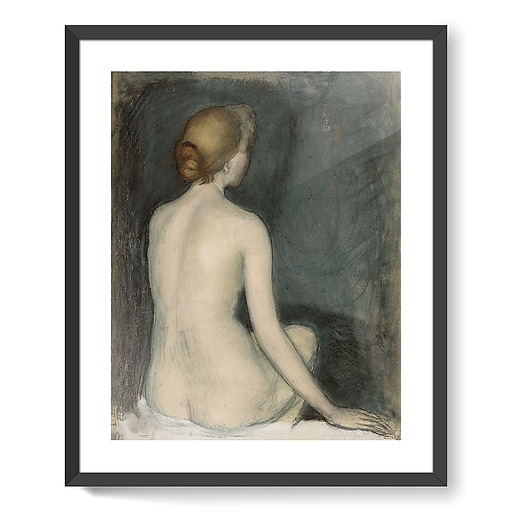 Nu, femme assise, de dos (détail) (framed art prints)