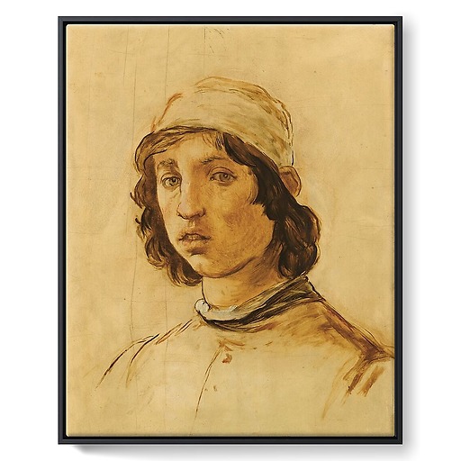 Tête de jeune homme (d’après l’autoportrait de Filippino Lippi) (détail) (framed canvas)