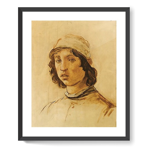 Tête de jeune homme (d’après l’autoportrait de Filippino Lippi) (détail) (affiches d'art encadrées)