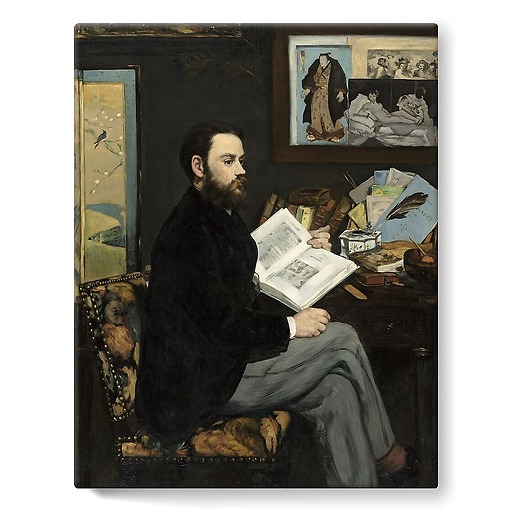 Portrait de M. Émile Zola (détail) (toiles sur châssis)