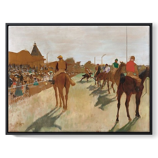 Chevaux de course, devant les tribunes [dit aussi Le Défilé] (détail) (framed canvas)