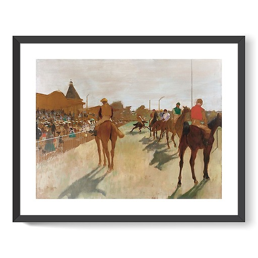 Chevaux de course, devant les tribunes [dit aussi Le Défilé] (détail) (framed art prints)