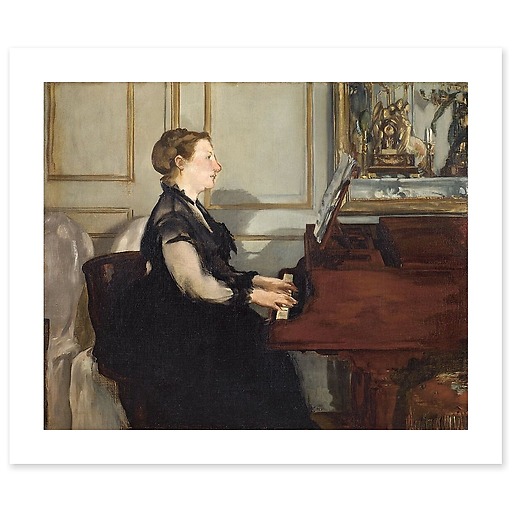 Madame Manet au piano (détail) (canvas without frame)