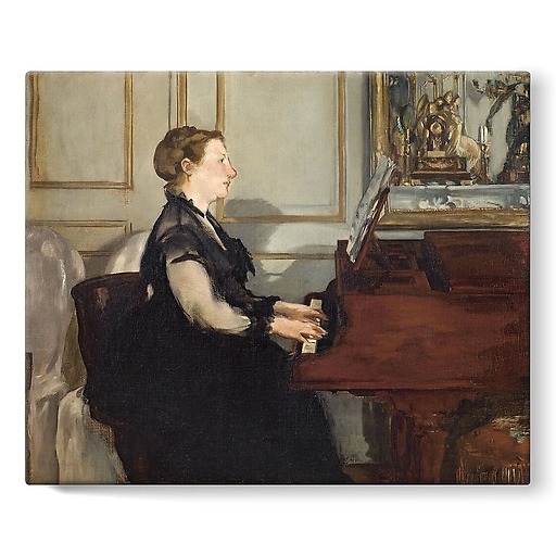 Madame Manet au piano (détail) (stretched canvas)