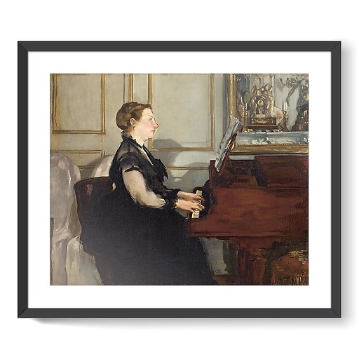 Madame Manet au piano (détail) (framed art prints)